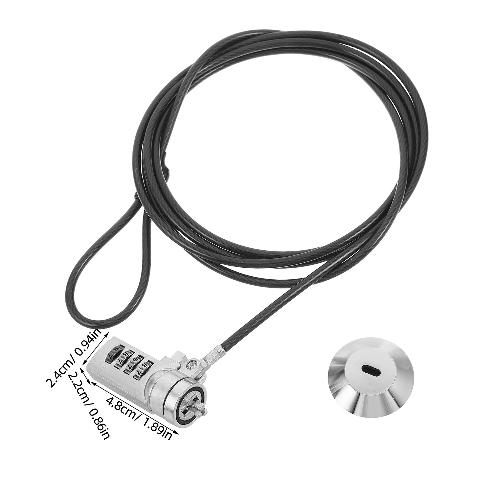 1Set Laptop Lock Combination 6 - đánh giá và giá Cable Lock Flexible